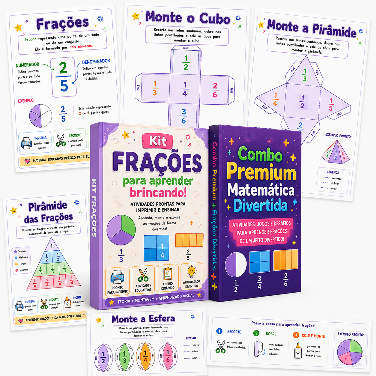 Combo premium Kit Frações + 90 atividades